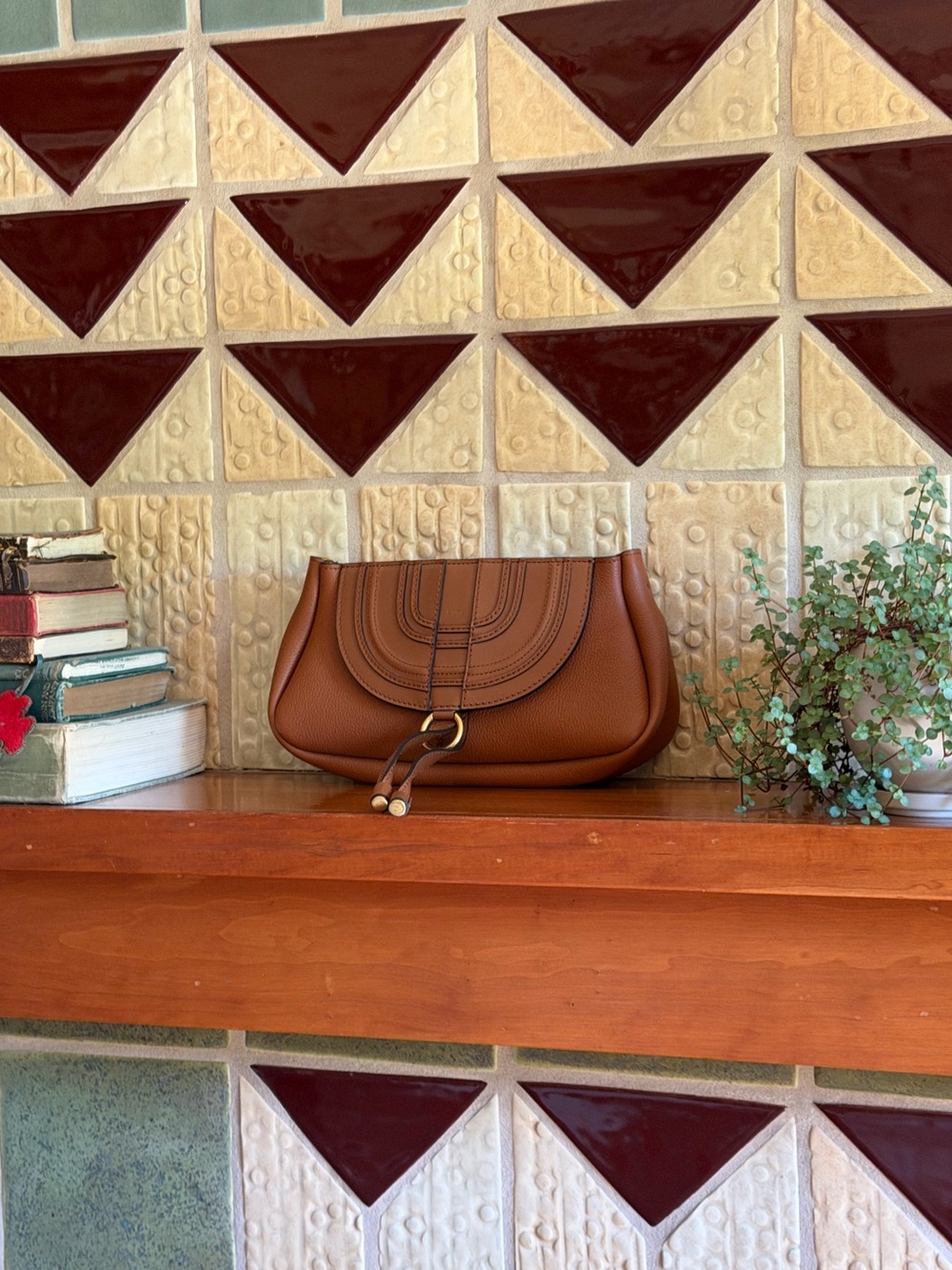 Chloé Tan Two Way Marcie Shoulder Bag Clutch-NWOT - Picture 6 of 16